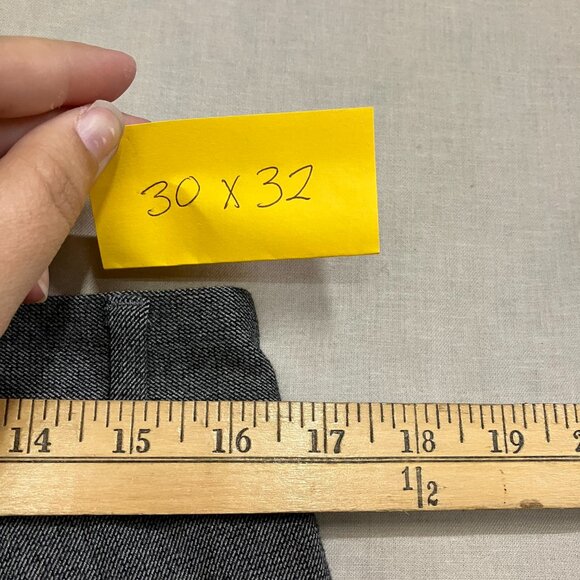 Goodfellow & Co Men's Gray Slim Fit Trousers Tapered Leg Woven Fabric Fly Button - Picture 13 of 15